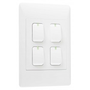Bright Star Lighting - 4 Lever 1 Way Light Switch for 2 X 4 Electrical Box