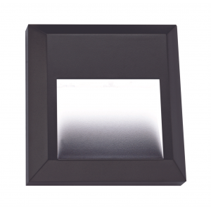 Bright Star Lighting - Square LED Footlight with ABS Base &amp; PC Cover - Black
