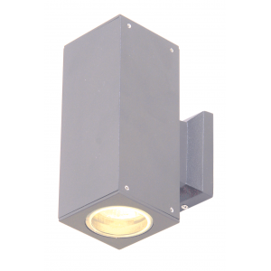 Bright Star Lighting - Long Square Die Cast Aluminium Up And Down Facing Wall Bracket - Grey