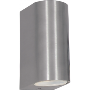 Bright Star Lighting - Wall Bracket With Up &amp; Down Facing Tempered Glass - Silver