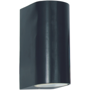 Bright Star Lighting - Wall Bracket With Up &amp; Down Facing Tempered Glass - Black