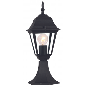 Bright Star Lighting - Die Cast Aluminium Lantern with 4 Panels - Black