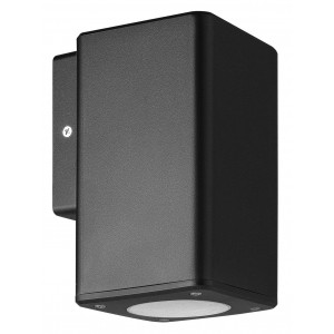 Bright Star Lighting - ABS Down Facing Square Lantern With Clear Polycarbonate Cover - Black