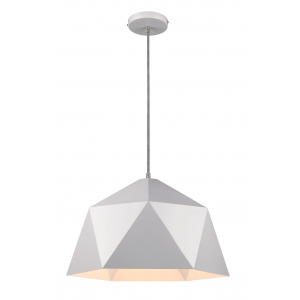 Bright Star Lighting - Metal Pendant with Large Dome - White