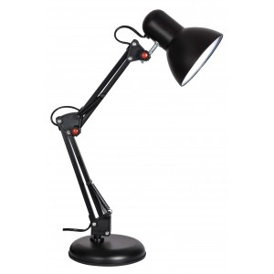 Bright Star Lighting - Adjustable Metal And PVC Desk Lamp - Black
