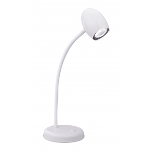 Bright Star Lighting - Desk Lamp With Switch Adjustable Gooseneck Arm - White