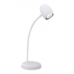 Bright Star Lighting - Desk Lamp With Switch Adjustable Gooseneck Arm - White