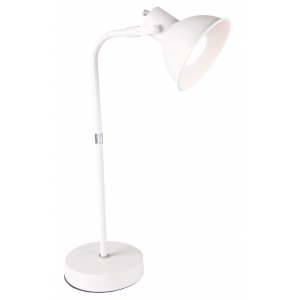 Bright Star Lighting - Metal Desk Lamp With Rotatable Head - White