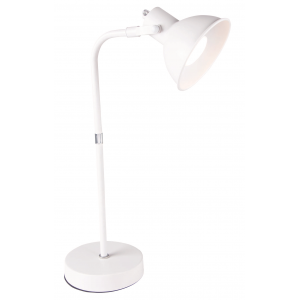 Bright Star Lighting - Metal Desk Lamp With Rotatable Head - White