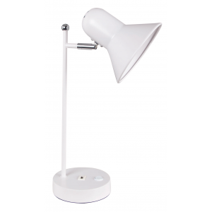 Bright Star Lighting - Metal Desk Lamp With USB Port - White