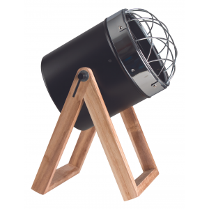 Bright Star Lighting - Polished Chrome And Wood Desk Lamp - Black