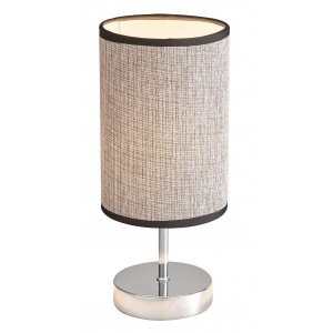 Bright Star Lighting - 28cm Polished Chrome Table Lamp In Assortment Of Shades - Dark Brown