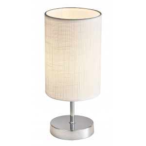 Bright Star Lighting - 28cm Polished Chrome Table Lamp In Assortment Of Shades - White