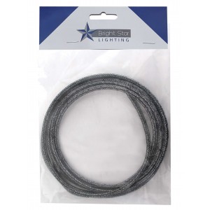 Bright Star Lighting - 3 Core Material Cord Wire - 5 Meter - Black- White