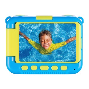 Volkano Kids Funtime 2.0 Series Waterproof Camera with 180° Rotatable Screen - Blue
