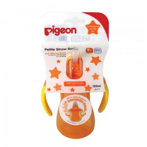 Pigeon - Petite Straw Bottle - Orange - 150ml
