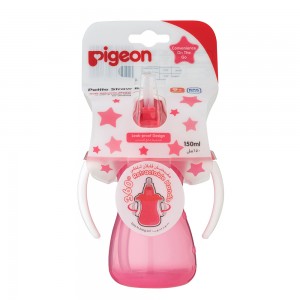 Pigeon - Petite Straw Bottle - Pink - 150ml