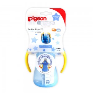 Pigeon - Petite Straw Bottle - Blue - 150ml