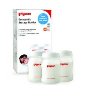 Pigeon 6119 3-Piece Milk Storage Bottle Set (with Sealing Discs)