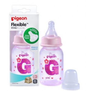 Pigeon - Flexible Bottle STD Neck Pink 120ml