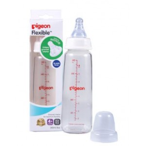 Pigeon - Flexible Glass Bottle With Peristaltic Nipple - 240ml