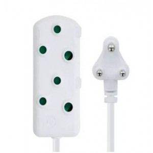 Switched Heavy Duty SBS Extension Leads 2 x 16A Socket 3m - White