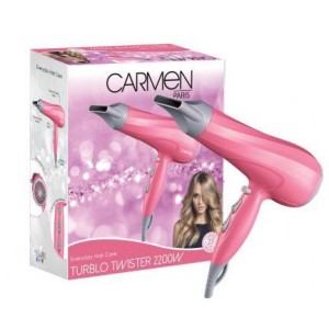 Carmen Turblo Twister Hairdryer - 2200W - Pink