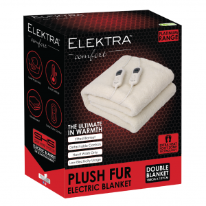 Elektra Double Acrylic Fur Fitted Electric Blanket