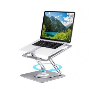 Tuff-Luv 360 Degree Rotatable Laptop Stand and Height Adjustable - Aluminium