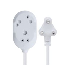Switched Light Duty BTB Extension Leads 2 x 10A Socket - 3m - White