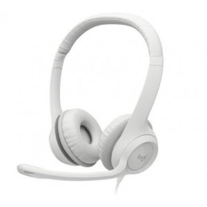 Logitech H390 USB Headset with Noise-Canceling Mic - White