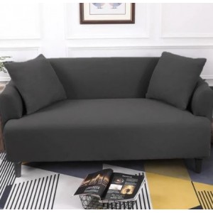 Fine Living Velvet 3Seater Couch Cover - Dark Grey