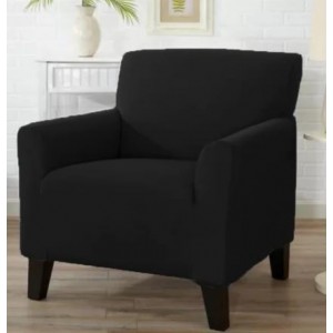 Fine Living Velvet Single Couch Cover - Black