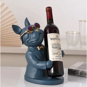 Bulldog Wine Holder - Blue