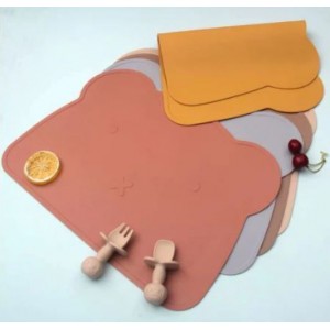 Silicone Teddy Placemat - Mauve