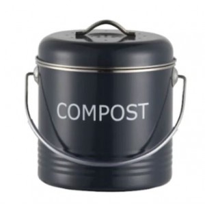 Embossed Compost Bin - Black