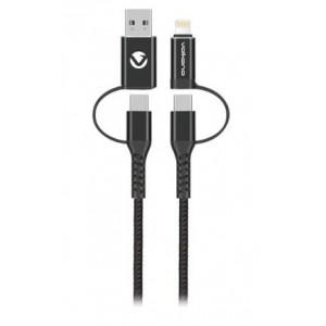 Volkano Weave Series 4-in-1 Cable Two Pack – 1.2m/4ft &amp; 1.8m/6ft