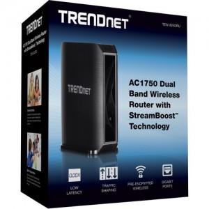 TRENDnet AC1750 Dual Band Wireless AC Router 4 Gb LAN 1 Gb WAN 1 USB Streamboost