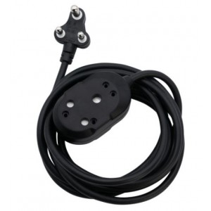 Switched Heavy Duty BTB Extension Leads 2 x 16A Socket 20m - Black