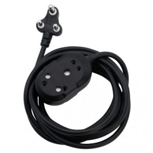 Switched Light Duty BTB Extension Leads 2 x 10A Socket 20m - Black