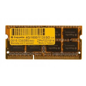 Zeppelin 4GB DDR3 1600MHz Low Voltage SO-DIMM Memory Module