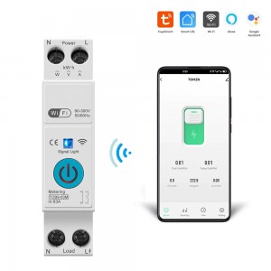 JANDEI - Interruptor Automático Magnetotermico wifi, 63A 4P Tuya Smart App,  medidor corriente voltaje, circuit breaker, disyuntor inteligente wifi