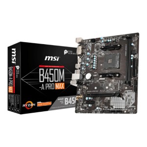 MSI B450M-A PRO MAX AMD AM4 mATX Gaming Motherboard – Black