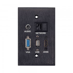 LinkQnet Multi Audio and Video Wall Plate - 4x2