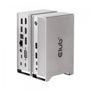 Club3D Type-C Gen2 Smart PD Triple Display DP1.4 Universal Port Replicator with 120W PSU (CSV-1568)