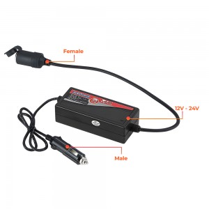 Cigarette Lighter (Male to Female) - 12V to 24V Step Up Cable / 60W