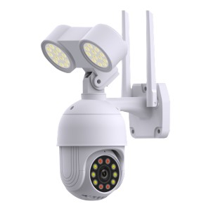 Connex Smart WiFi 1080p 3.6mm PTZ Outdoor Network Camera with Auto Track Floodlight