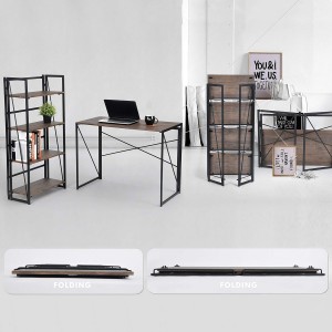 SkyBright Folding Desk- No Assembly Required- Office Desk- Work Desk