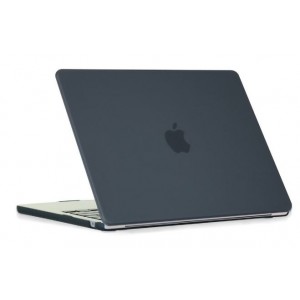 Tuff-Luv Clear Hard-Shell Crystal Case for the New Apple MacBook Air 15" M2 Chip - Model: A2941 - Black