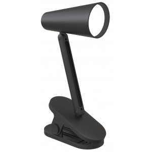CL009 BLACK: Rechargeable LED Clip-On Lamp with Touch Control